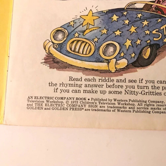 Vintage 1973 The Electric Company Nitty Gritty Rhyming Riddle Golden Book - Picture 7 of 16